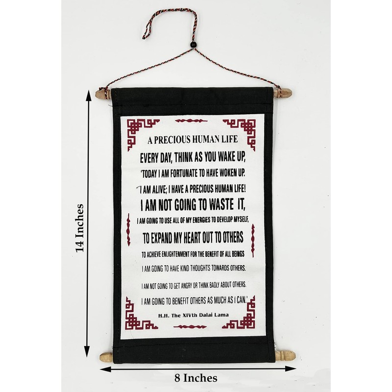 DharmaObjects Dalai Lama Quotes ~ Natural Wooden ~ A Precious