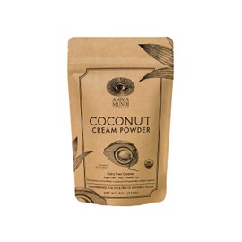 Anima Mundi Apothecary Coconut Cream Powder - Organic Non-Dairy Coconut Creamer for Coffee, Smoothies, Desserts & More - Vegan, Non-GMO & Plant-Based (8oz)