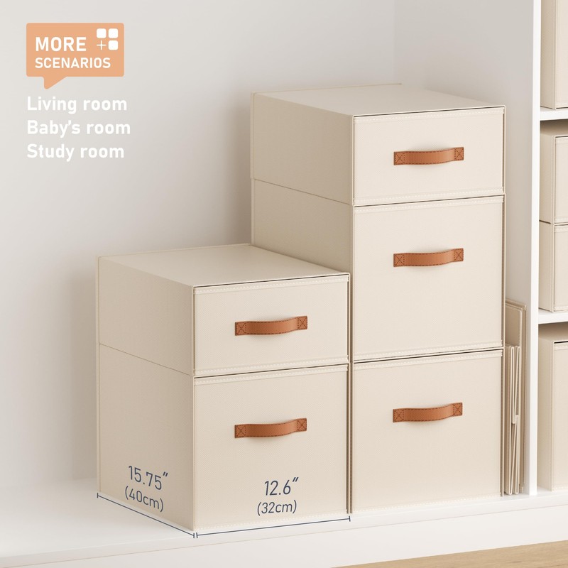 DIMJ Closet Organizers and Storage - Fabric Storage Bins with