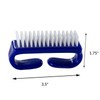 Nail Brush with Durable Plastic Handle 2 pack (Blue)