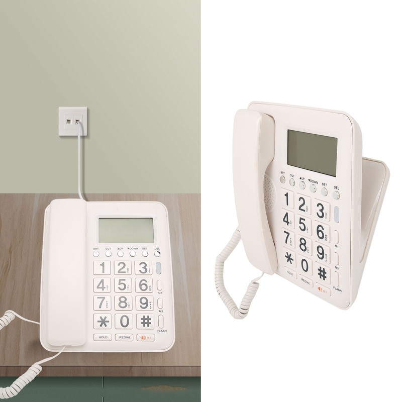 Desk Phone Caller ID Vertical Fixed Hands Free Calling Corded