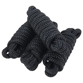 Amarine Made 4 Pack of 3/8 Inch 6 FT Premium Double Braid Nylon Fender Line Boat Fender Lines for Boat Bumper Fender Hangers Marine Rope for Boats Jet Ski