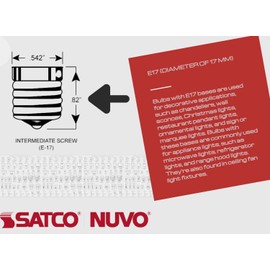 Satco S3911-15 Watt T7 Incandescent Light Bulbs - 2700K (10 Pack)