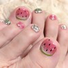 Summer Press on Toenails Short Square Fake Toe Nails with
