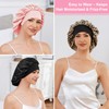 ZHENSILK 3PCS Silk Sleep Bonnet for Women, Large Satin Hair