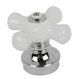 Plumb USA Porcelain Handle 3-pcs Set Chrome Finish Fits Price Pfister Shower Valve 3233...