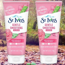 St. Ives Skin Tone Improvement, Skin Elasticity, Refreshing Skin Scrub, Rose & Aloe 2 x 170g / 세인트이브스 피부톤개선 피부탄력 산뜻한피부 스크럽 로즈 앤 알로에 2개 170g