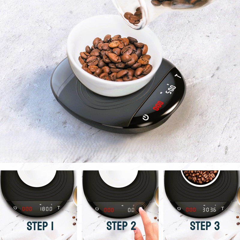 Mini Coffee Scale with Timer - Digital Espresso Scale 2kg/0.1g