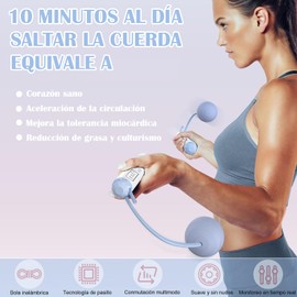 RUAKIVA Cuerda para Saltar,Contador de Velocidad de Salto Digital,Entrenamiento para Bajar de Peso,Adecuada para Adultos y Niños,Azul