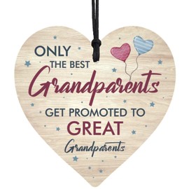 CAKIROTS Great Grandparents Baby Announcement - Best Grandparents Get Promoted to Great Grandparents - Great Grandparents Wood Sign