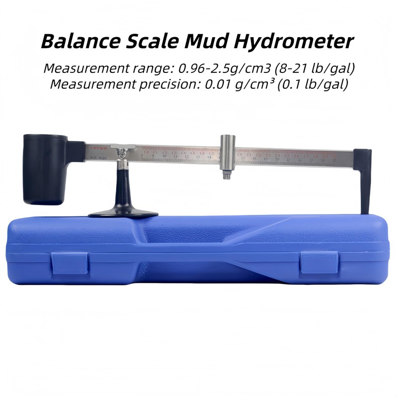 Mud Hydrometer, Balance Scale Mud Liquid Densimeter Tester, Double-Scale Laboratory