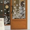 Supzone White Flower Butterflies Window Clings Spring Summer Floral Window