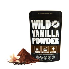 Wild Vanilla Bean Powder Organic & Raw - All Natural Pure Vanilla Powder from Madagascar - For Baking Cooking Coffee Flavoring & Smoothies - Unsweetened Gluten Free Non GMO Superfood Powder (1 ounce)