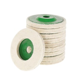 AIMALL 10 PCS Wool Buffing Wheels for Angle Grinder, 3.86x0.63x0.31 Inches Felt Polishing Discs, Durable Wool Fiber Pads