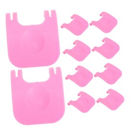 HEMOTON 10Pcs Pet Cage Clips Durable Reinforcement Buckle for Rabbit Guinea Pig Hamster Playpens Lock for Chicken Coop Pet Cages Elegant Pink Design