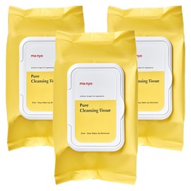 Manyo Factory Pure Cleansing Tissue, 80 sheets, 3 pcs / 마녀공장 퓨어 클렌징 티슈, 80매입, 3개