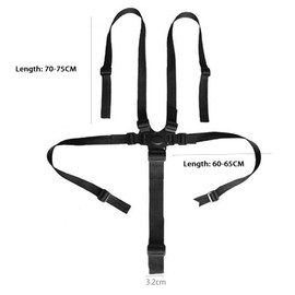 5-Point High Chair Belt, Adjustable Baby Safety Belt, Multifunctional Child Safety Belt, Universal Baby High Chair Strap for High Chair/Pram, Pram Attachment (Black)