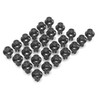 RTRHINOTUNING 50PCS 7.6mm/0.30in Universal Replacement Plastic Decoration Auto Clips Car Wheel Rim Lip Rivets Nuts, Head: 14mm / 0.55in Gloss Black