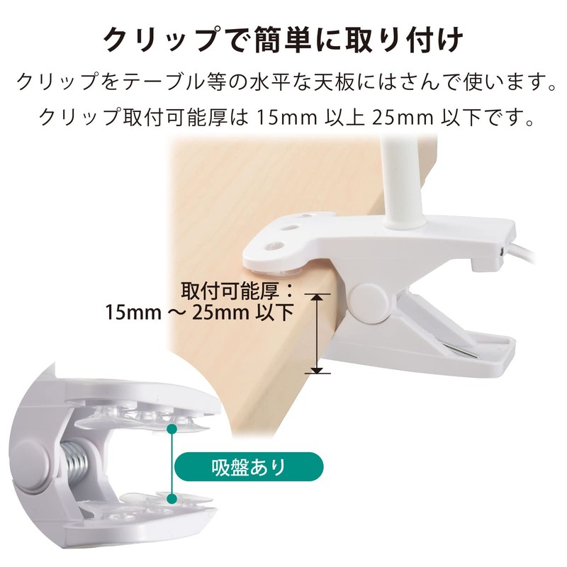 Ohm Electric LTC-LC24C-WN 06-0987 OHM LED Clip Light, White, Daylight
