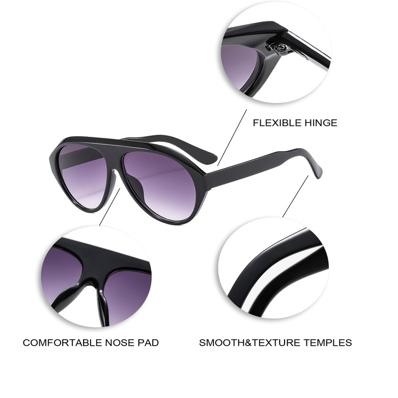 Long Keeper Trendy Oversized Sunglasses for Men and Women Oval