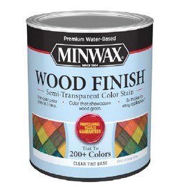 qt Minwax 11720 Clear Tint Base Wood Finish Water‐Based Semi‐Transparent Color Stain