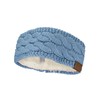 C.C - Diadema elástica suave para invierno, cálida, con forro