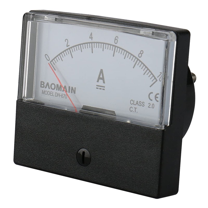Baomain Ammeter DH-670 DC 0-10A Rectangular Ampere Needle Panel Meter