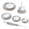 FPPO 7PCS Stainless Steel Wire Wheel Brush, Coarse Crimped Cup