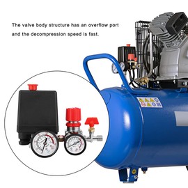 Air Compressor, 0.05 to 1.2 MPa Control Valve Assembly G2-1/4 Inch Square Air Compressor with Four Holes Partial Replacement Parts Suitable (Square Four Holes)