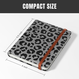 Rimilak Passport Holder, RFID Blocking Passport Cover Wallet Travel Essentials, Leather Travel Documents Organizer Protector for Women and Men, Classic Leopard