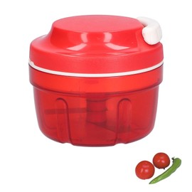 ANBOO Red Onion Chopper Manual with Cable Pull, Onion Cutter, Kitchen, Household, Vegetable Chopper, Multifunctional Chopper, Manual, Onion, Garlic, Vegetables, Meat Grinder