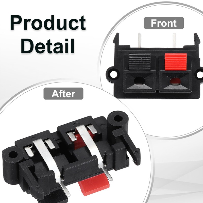 sourcing map 2 Way Spring Terminal Clip Push Release Connector