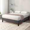 Zinus Curtis Upholstered Platform Bed Frame, Mattress Foundation, Wood Slat