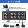 Daiilg 4-Way Stereo L/R Sound Channel Bi-Directional Audio Switcher, 1