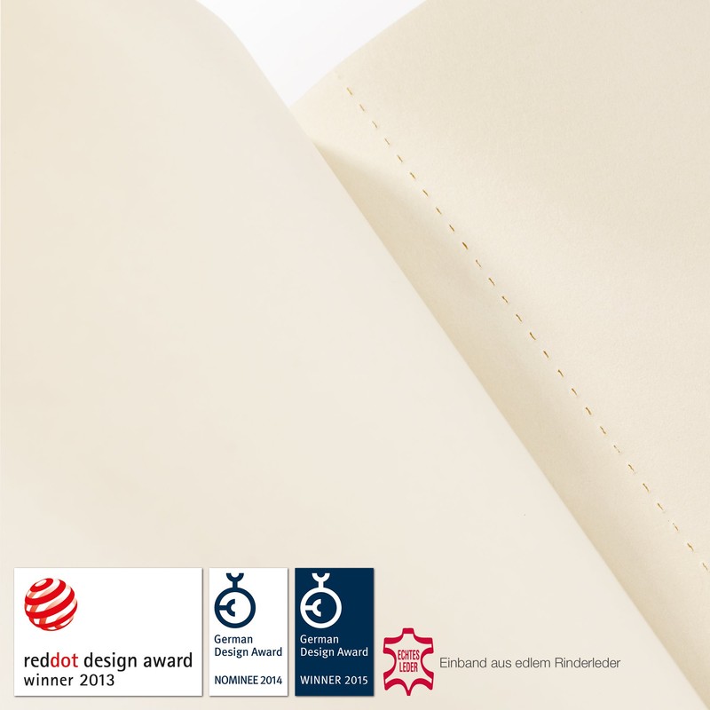 Transotype senseBook Medium Leather Red Rubber Blank Notebook