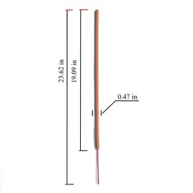 23.6"(60CM) Large Outdoor Sandalwood Incense Sticks Burn for Approx 12hours 60 Pack