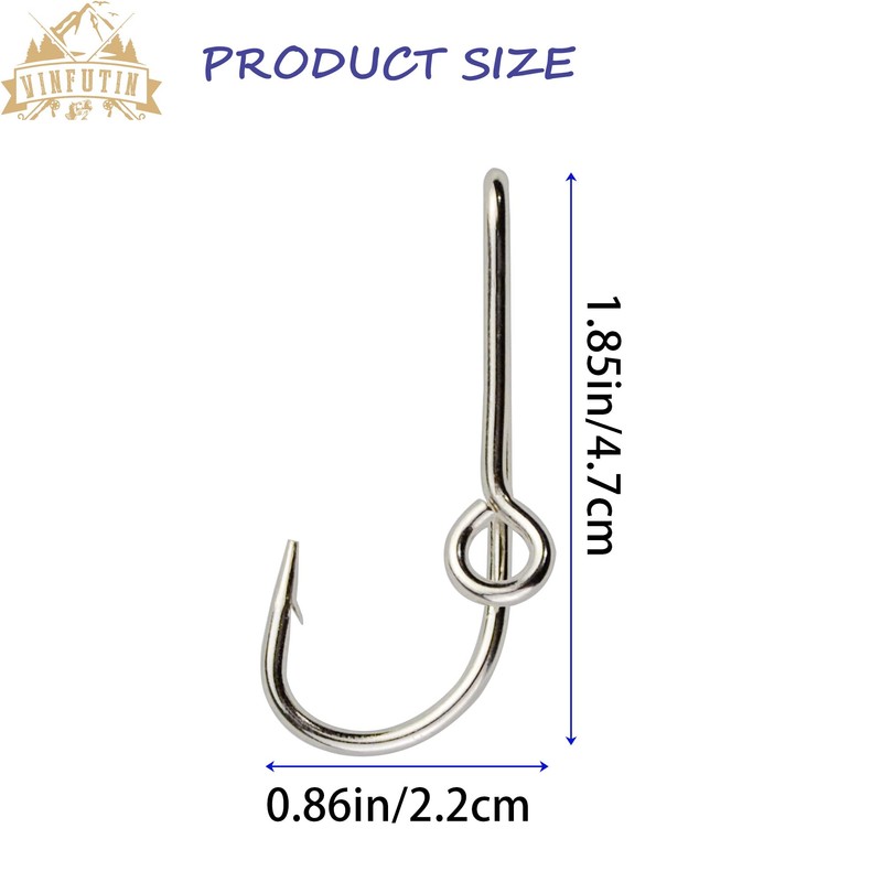 Fishing Hook Hat Pins Fishing Hook Clips,7pcs/Box Cap Hat Tie
