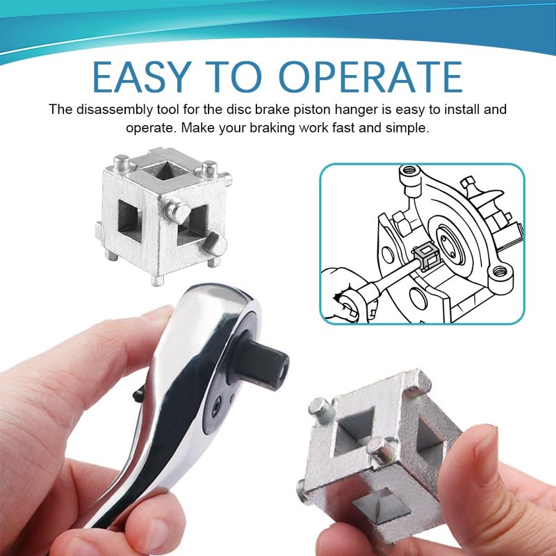 Lyxheth Cube Brake Caliper Compression Tool, Caliper Piston Compressor Tool,