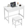 ChooChoo 40 Inch Modern Desk with Drawers, Makeup Vanity Desk