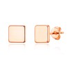 Philip Jones Rose Gold Plated Square Stud Earrings