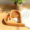 OCIOLI 2 Pieces Curtain Tiebacks Wood Curtain Holdbacks U Shaped
