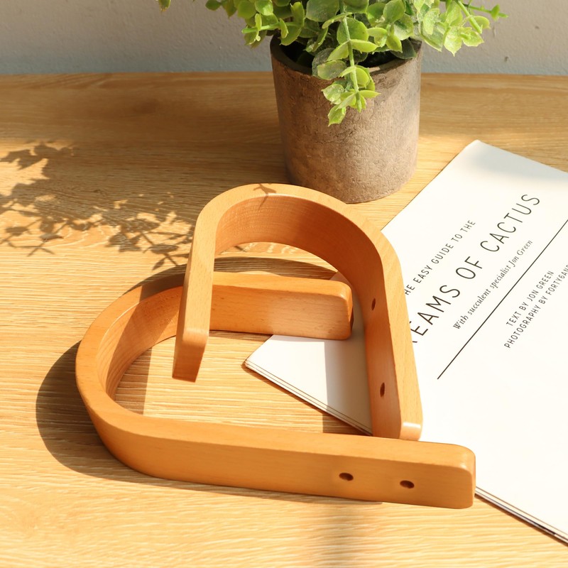 OCIOLI 2 Pieces Curtain Tiebacks Wood Curtain Holdbacks U Shaped