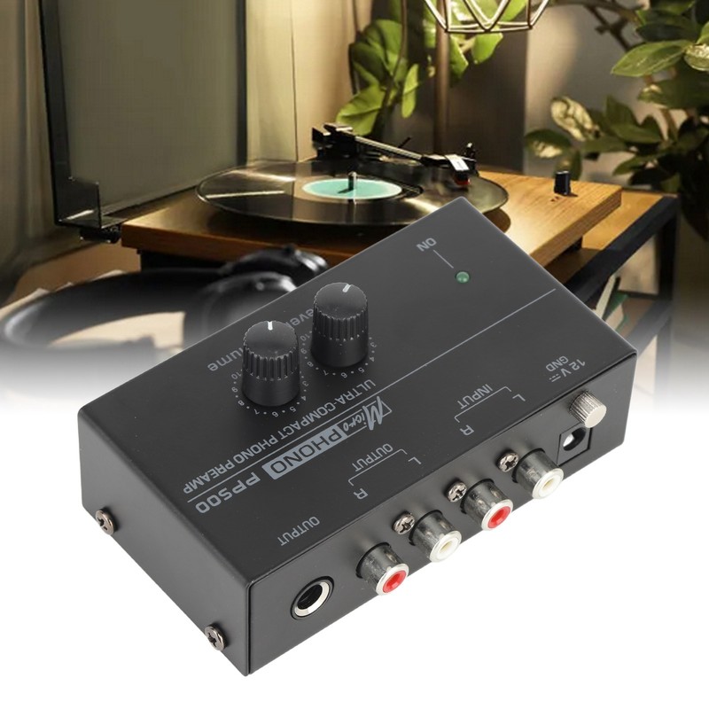 Phono Turntable Preamp Ultra Low Noise Independent Volume Control Phonograph