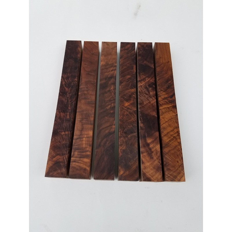 Burled Highly Figured Walnut Pen Blanks 5Pcs