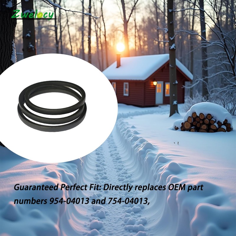 Zwelocy 954-04013 Auger Belt，754-04013 Kevlar Replacement Belt, 1 Band, Aramid，Compatible