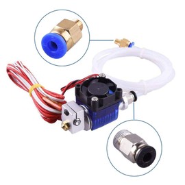 EMSea 20Pcs 3D Printer Tube and Fittings Kit, PTFE Blue White Tube PC4-M6 PC4-M10 4mm Assemble Connect for 1.75mm Filament