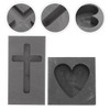 Operitacx Graphite Ingot Mold, Cross Heart Graphite Molds for Casting