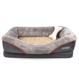 JOYELF Memory Foam Dog Bed Small Orthopedic Dog Bed & Sofa with Removable Washable Cover and Squeaker Toy as Gift