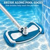 Pool Vacuum Head with Side Brushes, Plastic Swimming Pool Floor