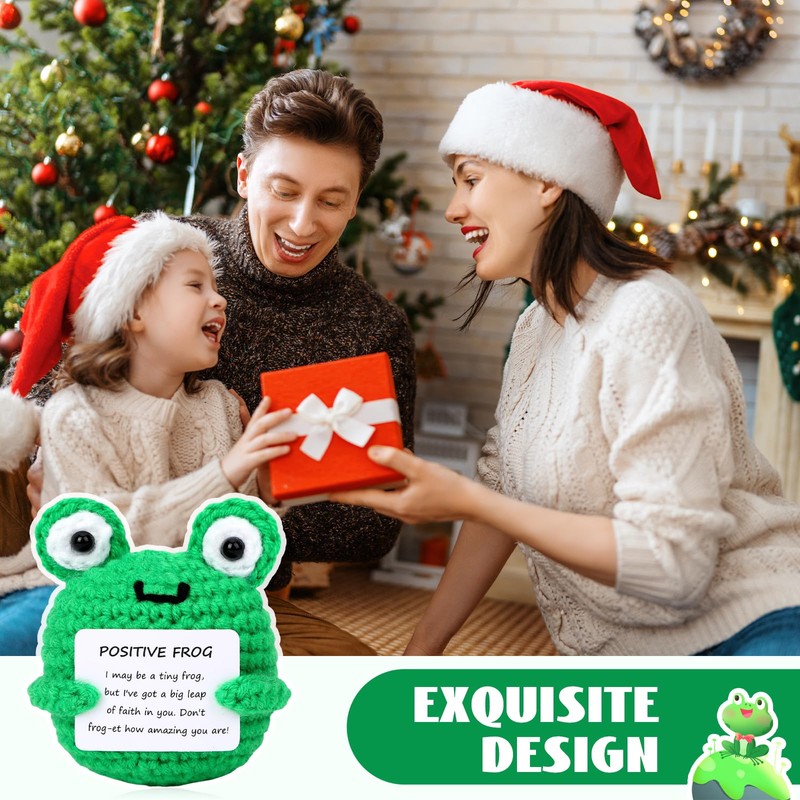 Kabwea front crocheted frog, gift, lucky charm, lucky charm exam,